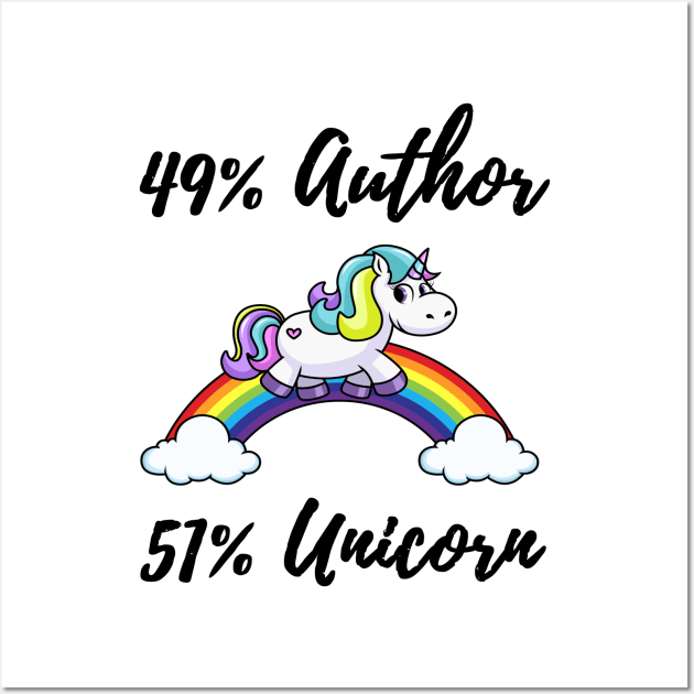 49% Author 51% Unicorn Wall Art by IndigoPine